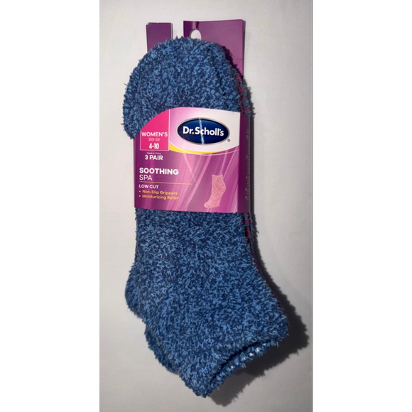Dr. Scholl's Accessories - Dr. Scholl's Soothing Spa Socks 3Pk Women 4-10 Low Cut Lavender Vit E Non-Slip